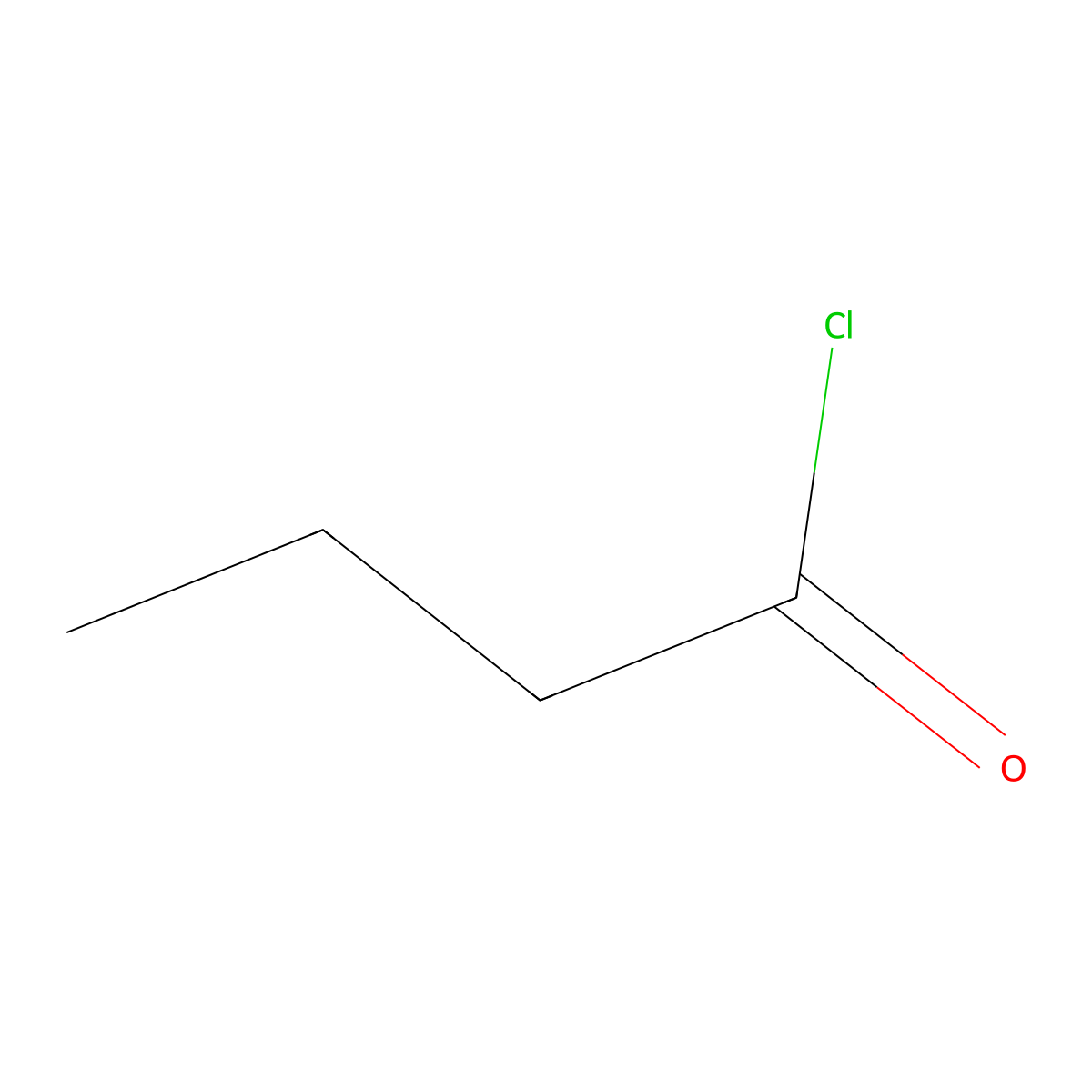 Butyryl chloride molecular structure, CAS 141-75-3