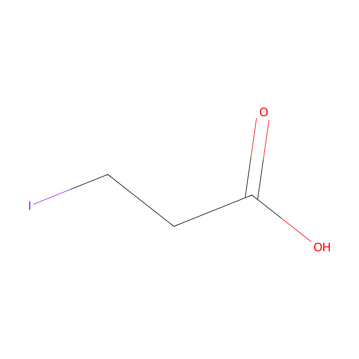 Propanoic acid, 3-iodo- molecular structure, CAS 141-76-4