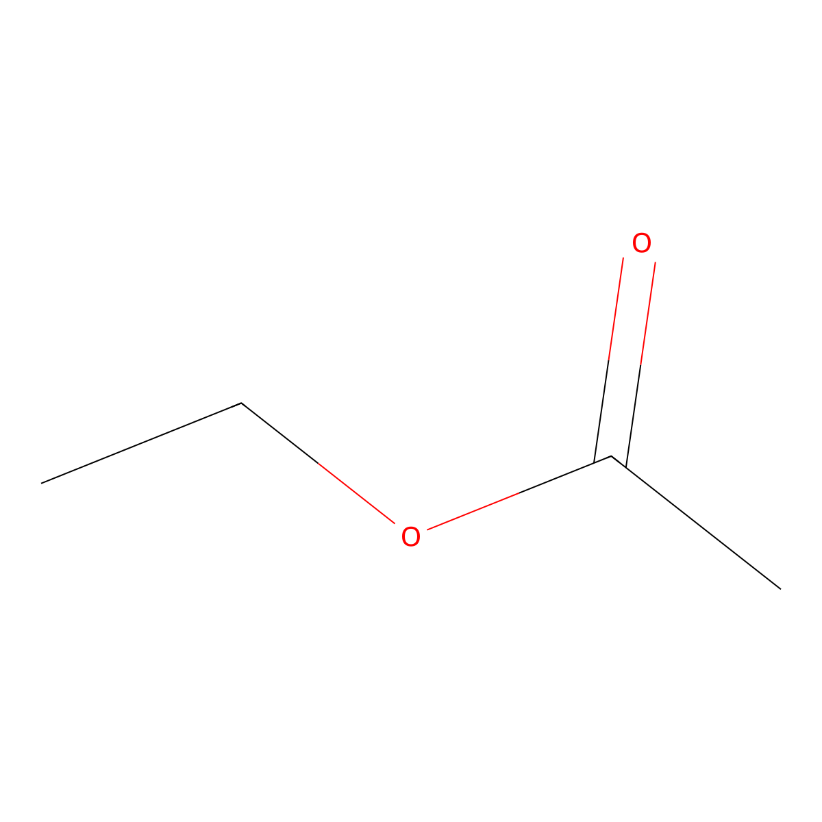 Ethyl Acetate molecular structure, CAS 141-78-6