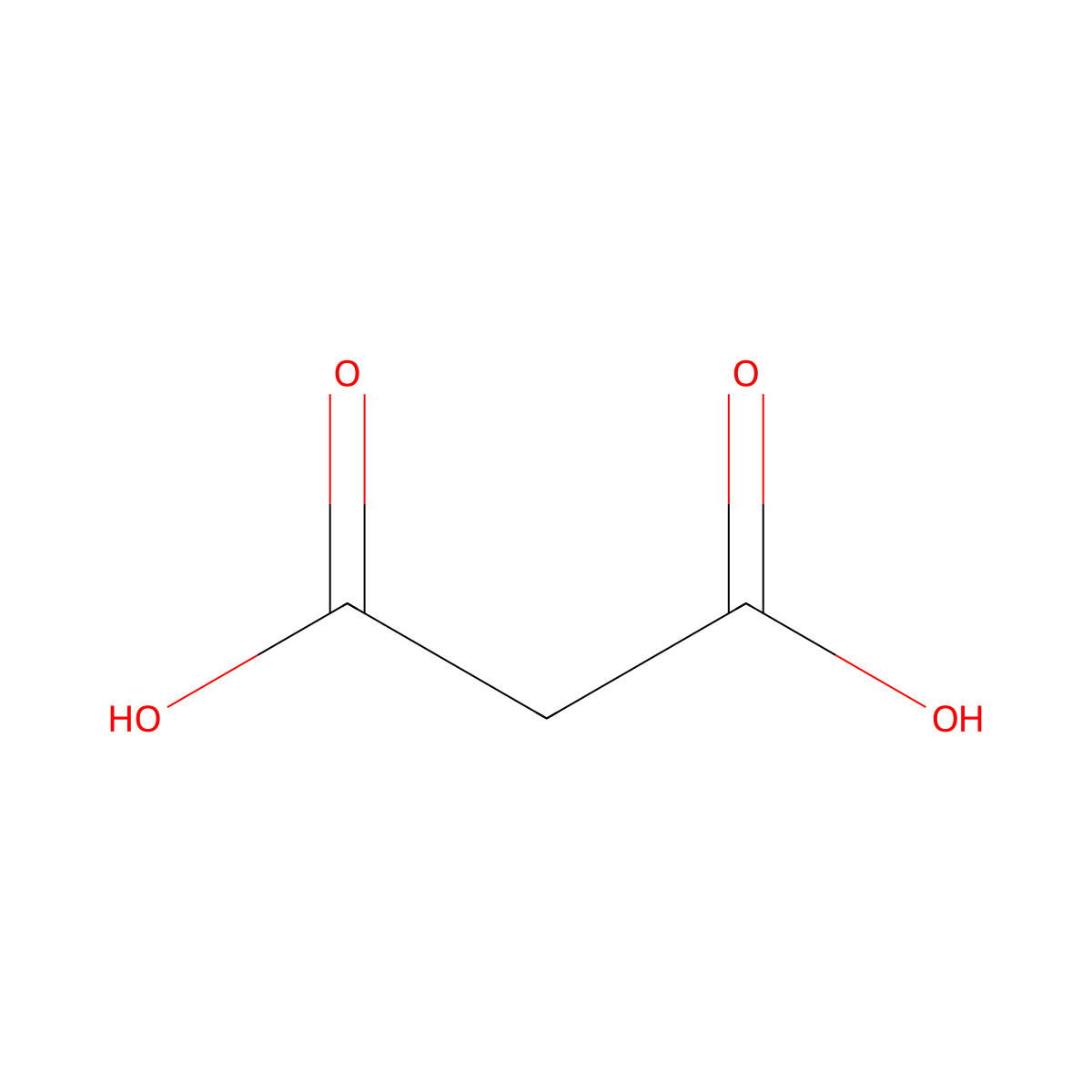 Malonic Acid molecular structure, CAS 141-82-2