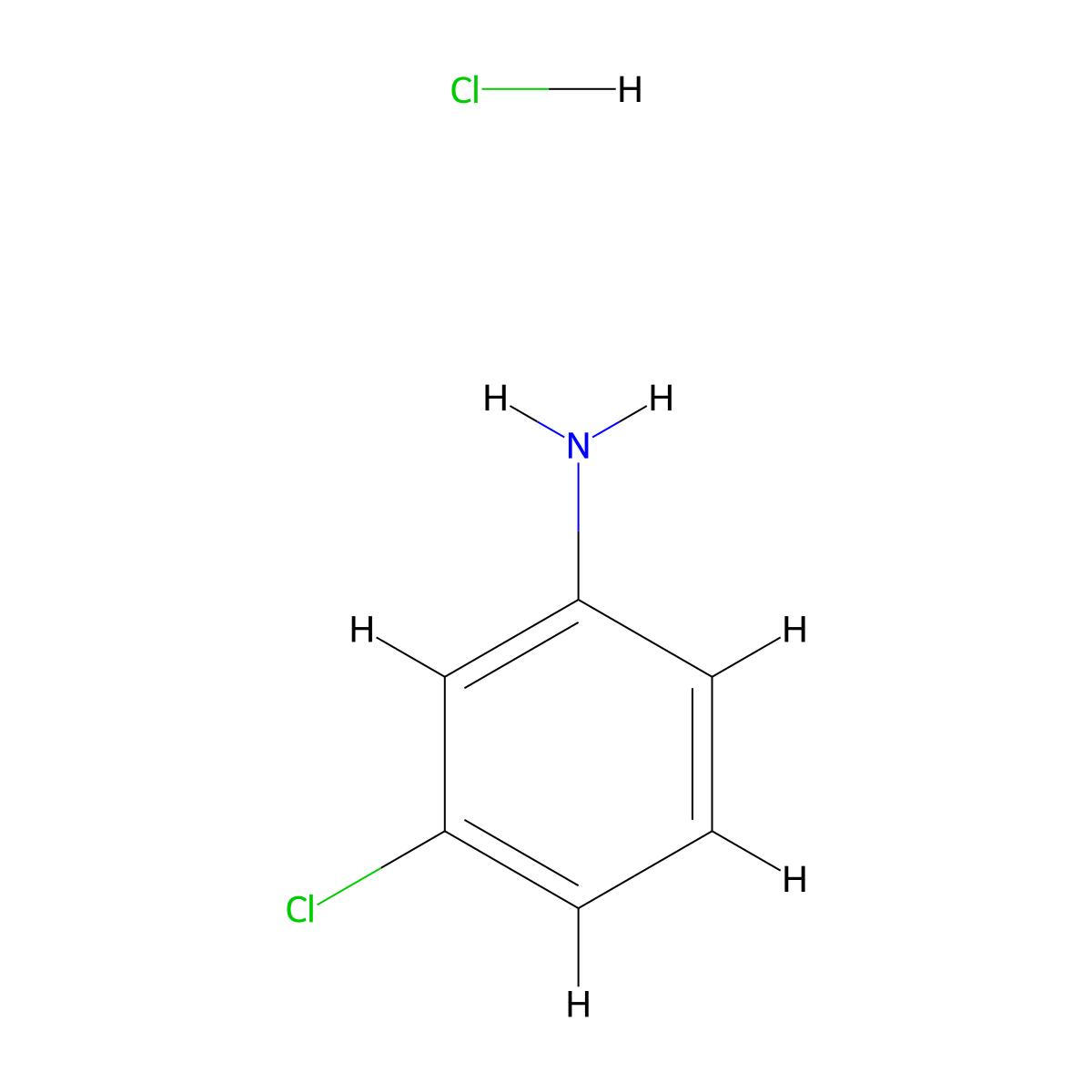 Benzenamine, 3-chloro-, hydrochloride (1:1) molecular structure, CAS 141-85-5