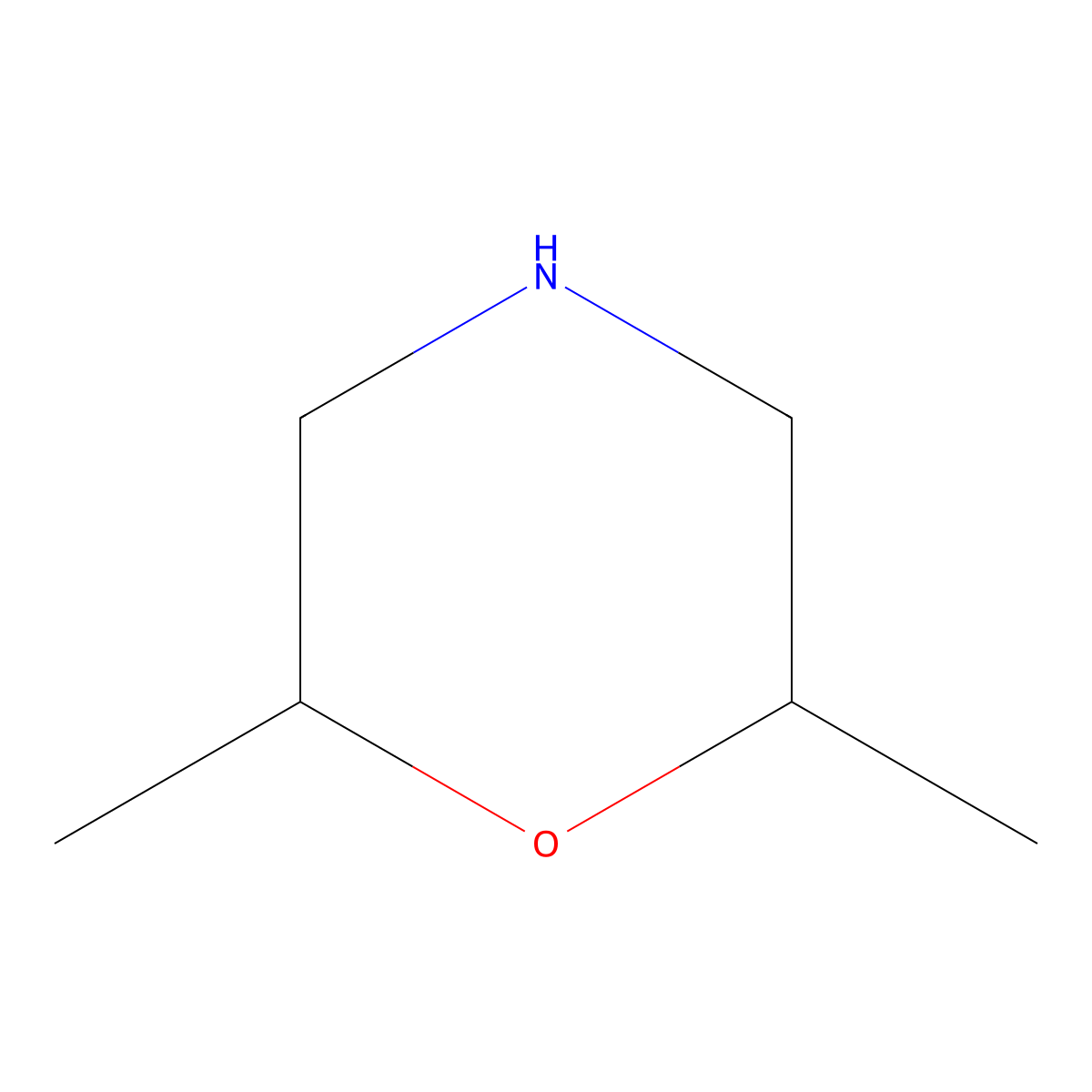 2,6-Dimethylmorpholine molecular structure, CAS 141-91-3