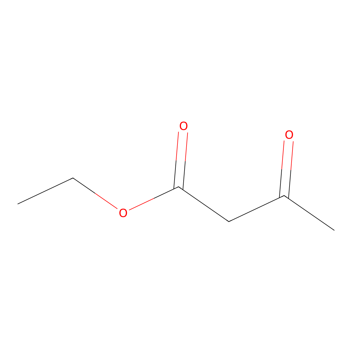 Ethyl Acetoacetate molecular structure, CAS 141-97-9
