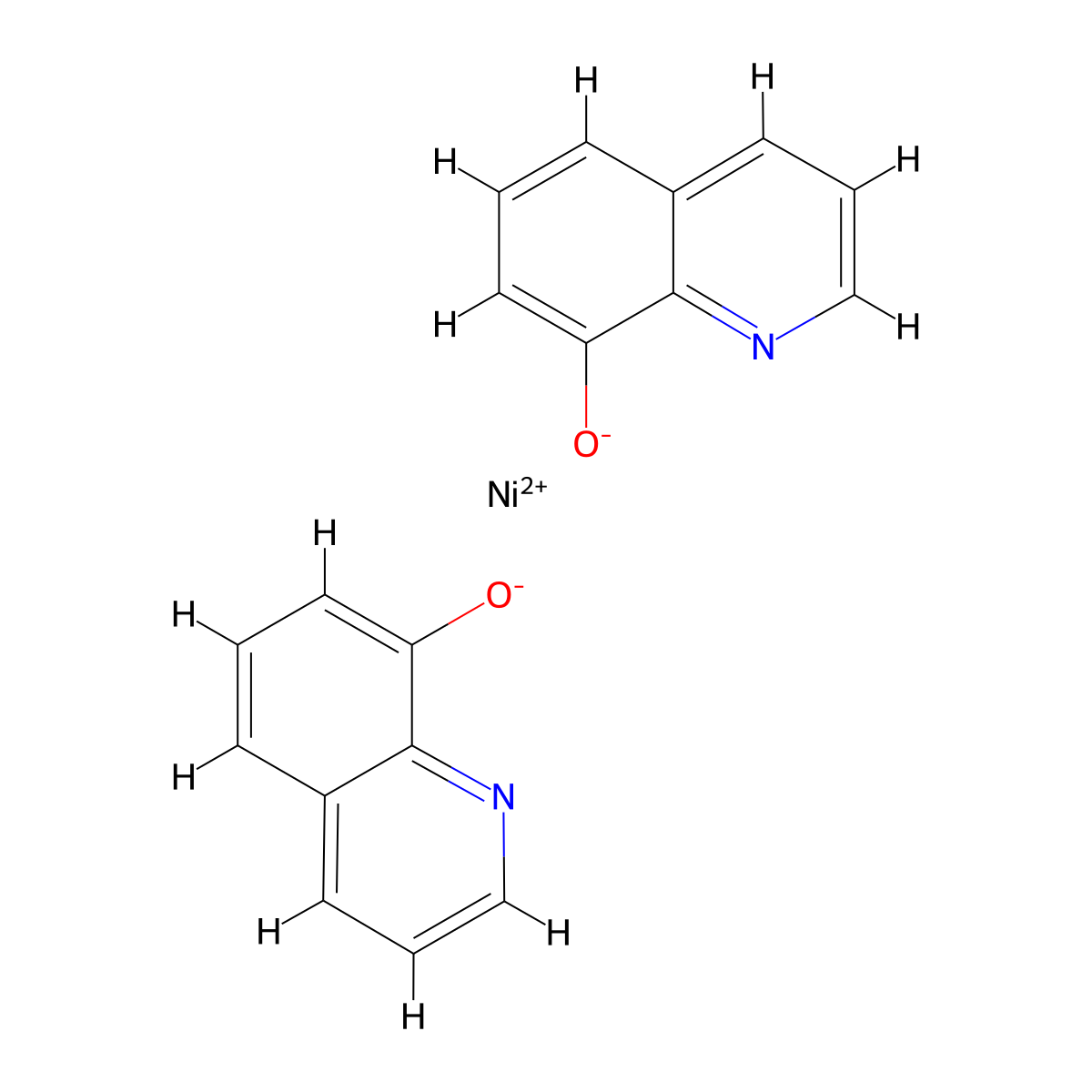 Bis(quinolin-8-olato-N1,O8)nickel molecular structure, CAS 14100-15-3