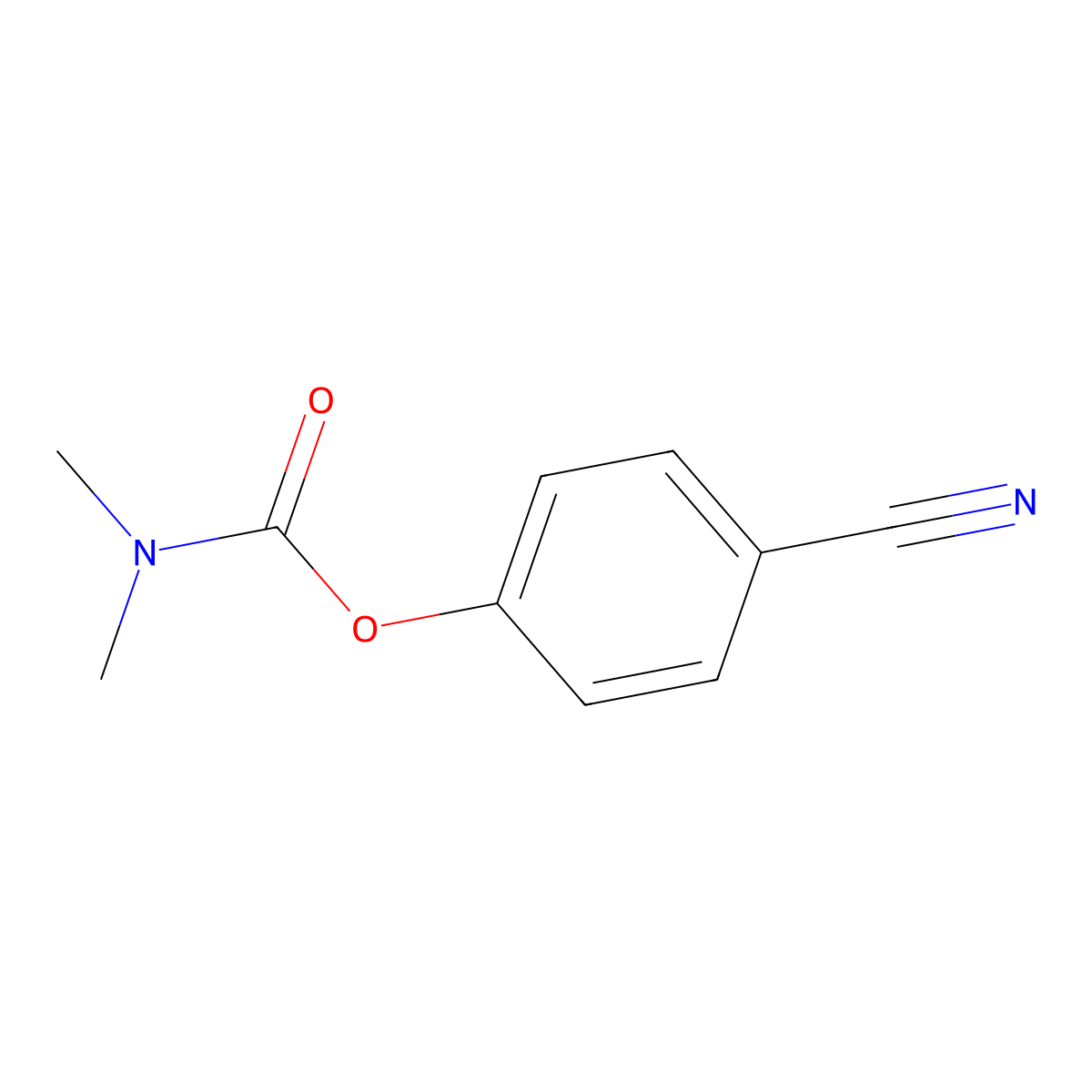 4-Cyanophenyl dimethylcarbamate molecular structure, CAS 14100-44-8
