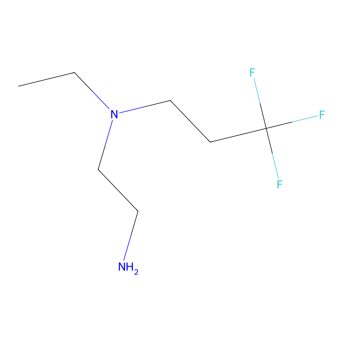 (2-Aminoethyl)(ethyl)(3,3,3-trifluoropropyl)amine molecular structure, CAS 1410029-83-2