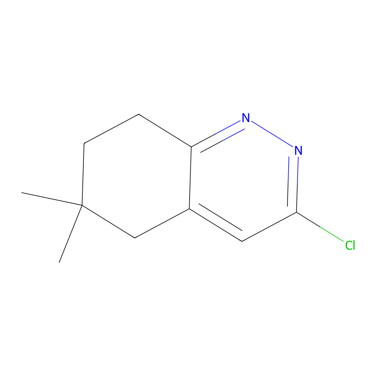 3-Chloro-6,6-dimethyl-5,6,7,8-tetrahydrocinnoline molecular structure, CAS 1410034-31-9
