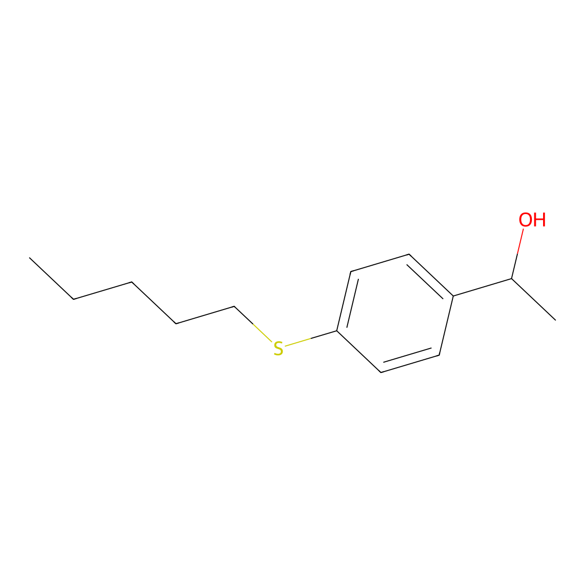 1-[4-(n-Pentylthio)phenyl]ethanol molecular structure, CAS 1410041-04-1