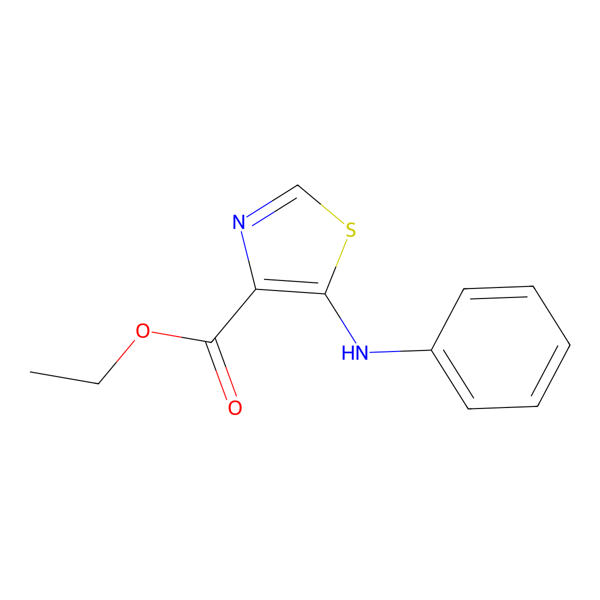 Ethyl 5-(phenylamino)thiazole-4-carboxylate molecular structure, CAS 1410092-36-2
