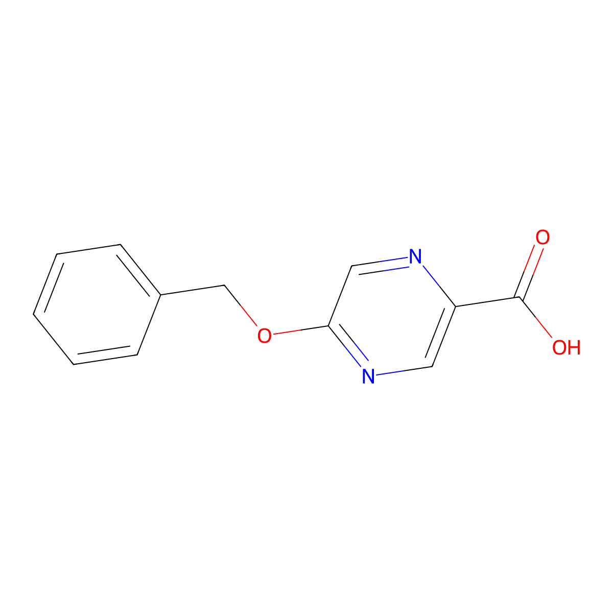 5-(Benzyloxy)pyrazine-2-carboxylic acid molecular structure, CAS 1410093-53-6