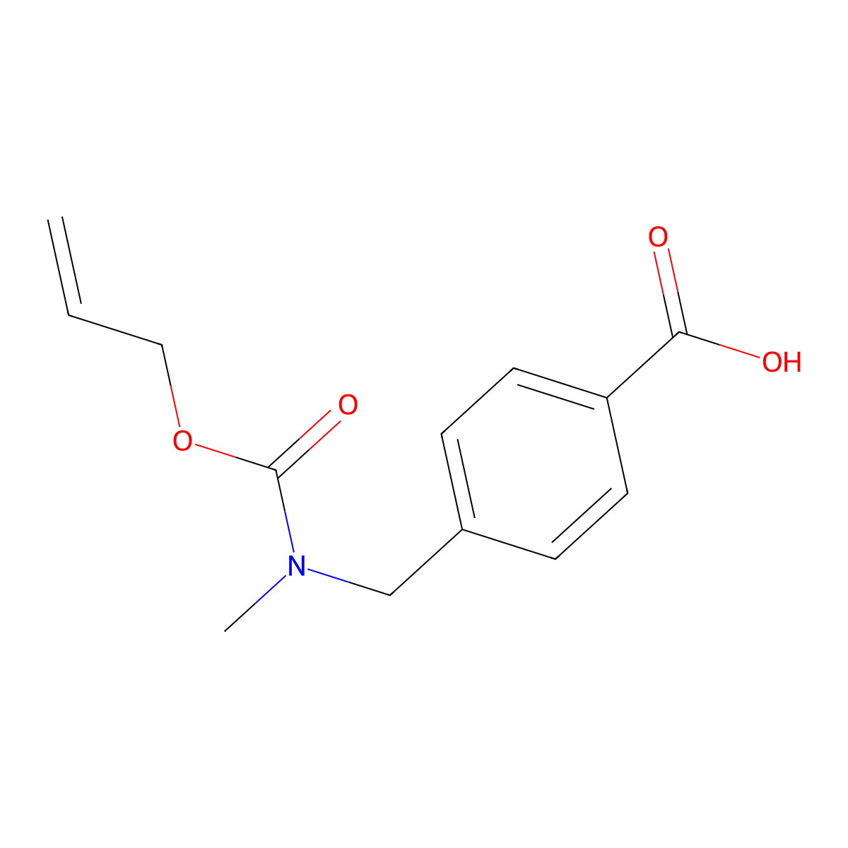 4-({Methyl[(prop-2-en-1-yloxy)carbonyl]amino}methyl)benzoic acid molecular structure, CAS 1410093-75-2