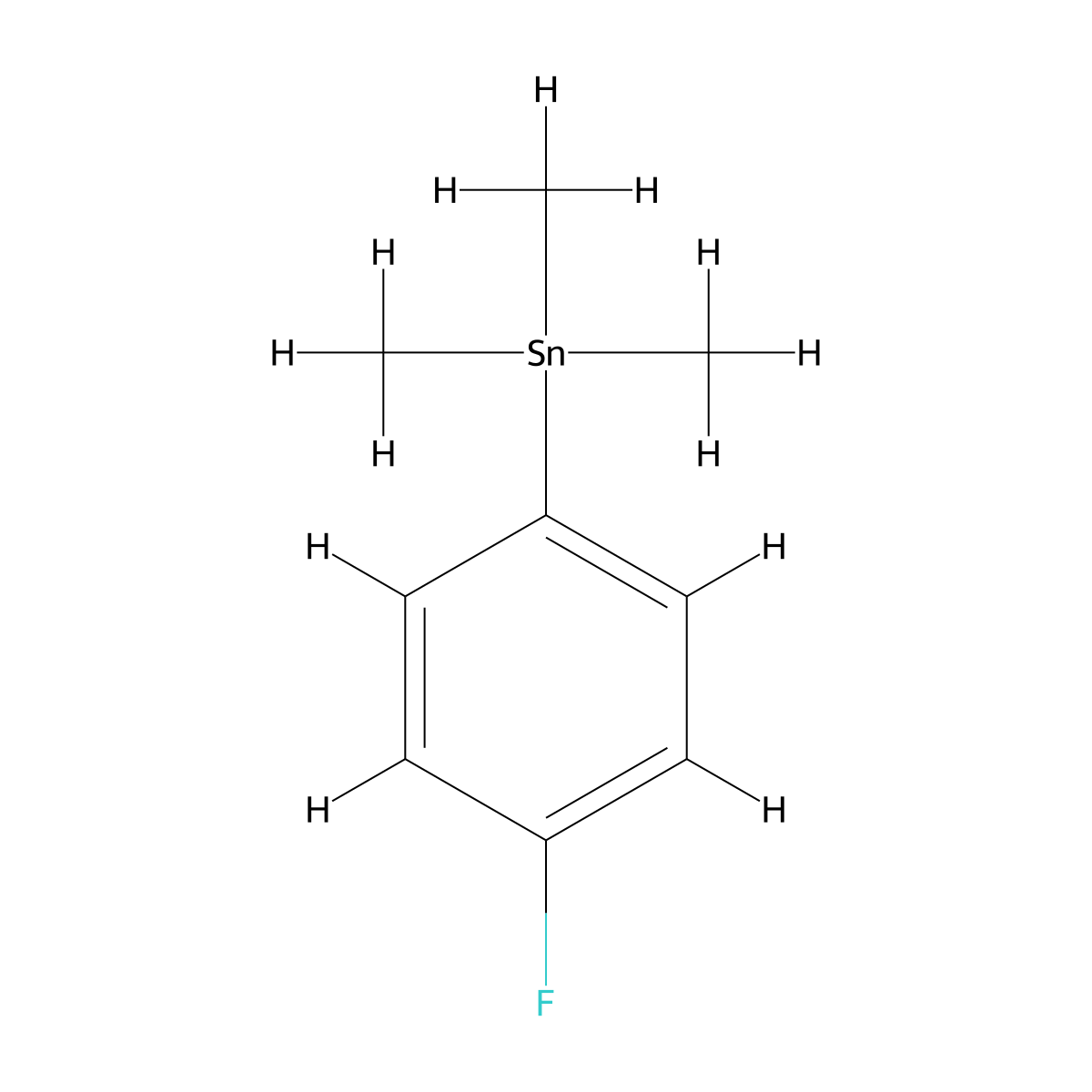 Stannane, (4-fluorophenyl)trimethyl- molecular structure, CAS 14101-14-5