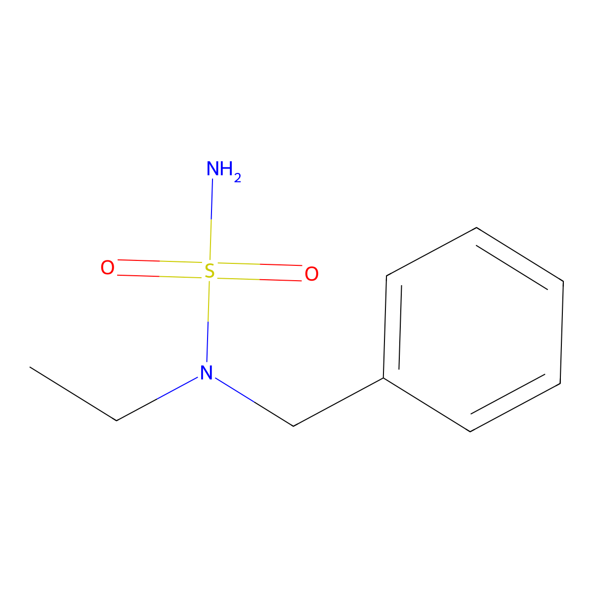 N-benzyl-N-ethylaminosulfonamide molecular structure, CAS 14101-77-0