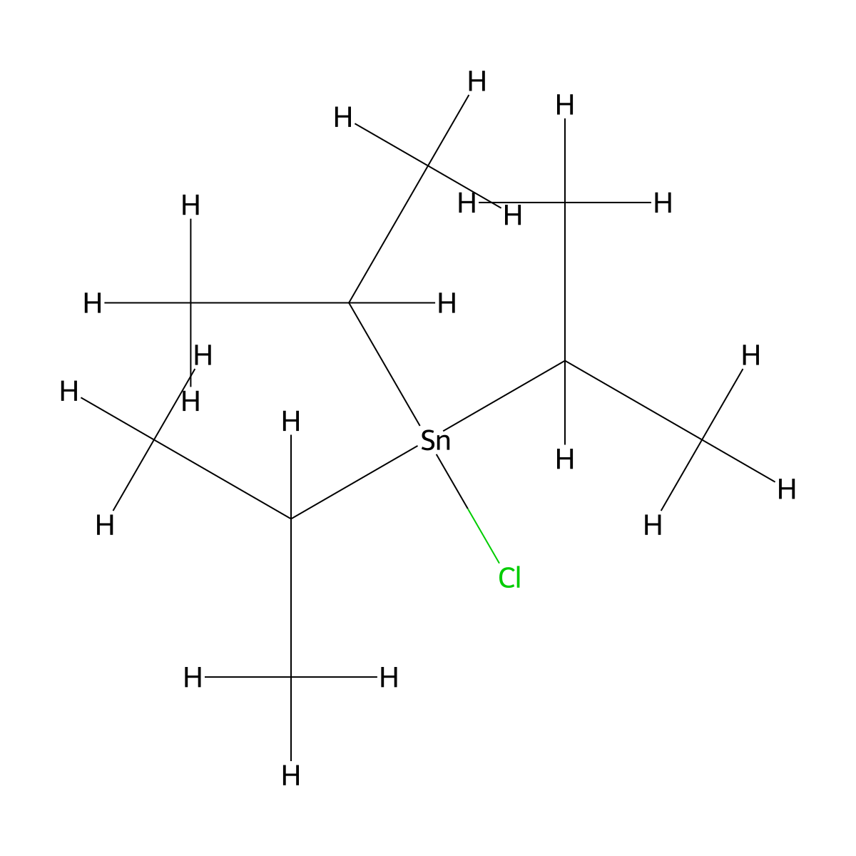 Stannane, chlorotriisopropyl- molecular structure, CAS 14101-95-2
