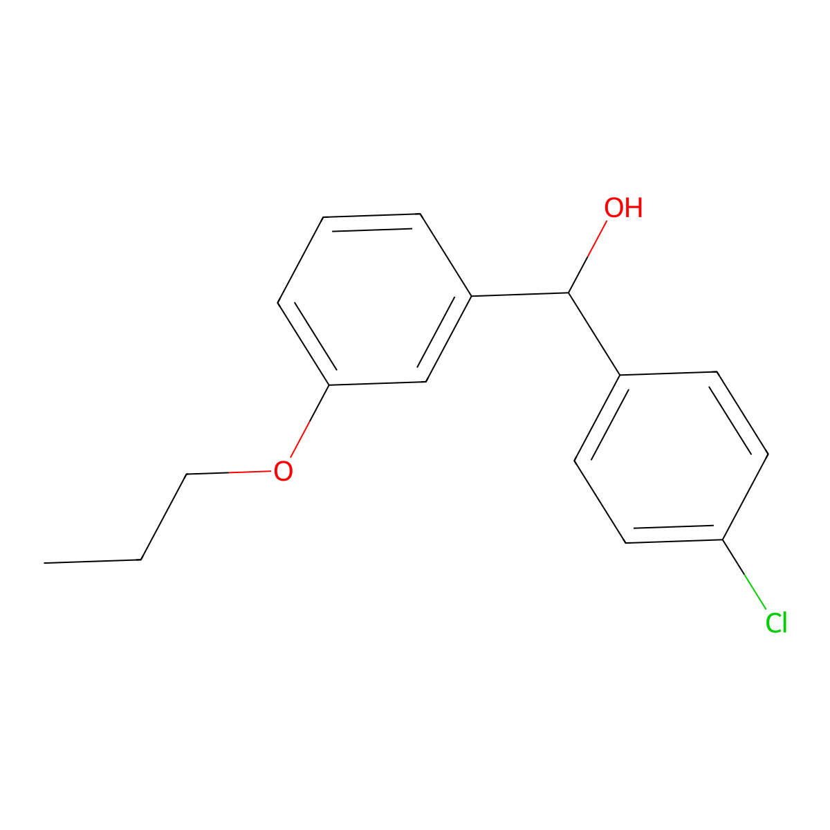 alpha-(4-Chlorophenyl)-3-propoxybenZenemethanol molecular structure, CAS 1410118-67-0