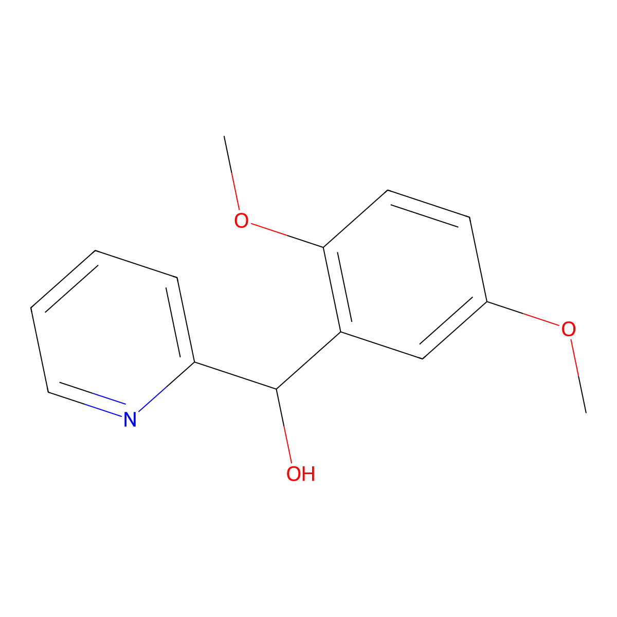 (2,5-Dimethoxyphenyl)(pyridin-2-yl)methanol molecular structure, CAS 1410128-22-1