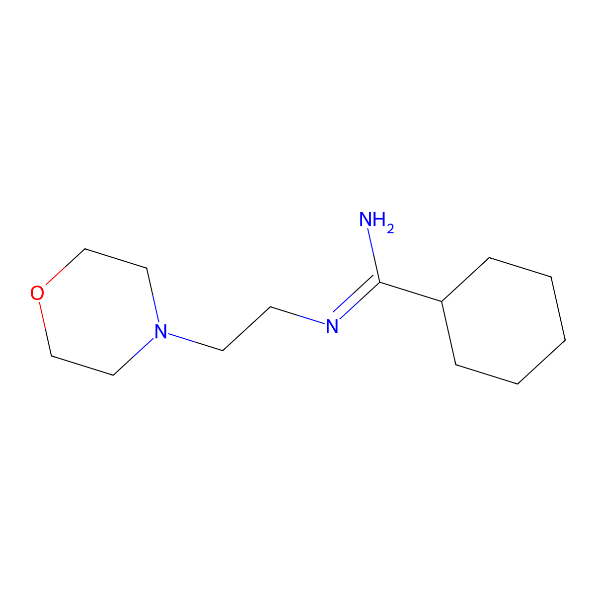 N-(2-Morpholinoethyl)cyclohexanecarboximidamide molecular structure, CAS 1410148-09-2