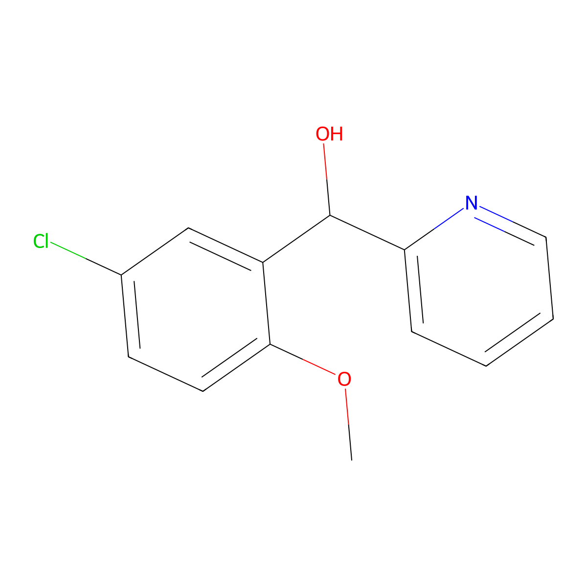 alpha-(5-Chloro-2-methoxyphenyl)-2-pyridinemethanol molecular structure, CAS 1410159-88-4