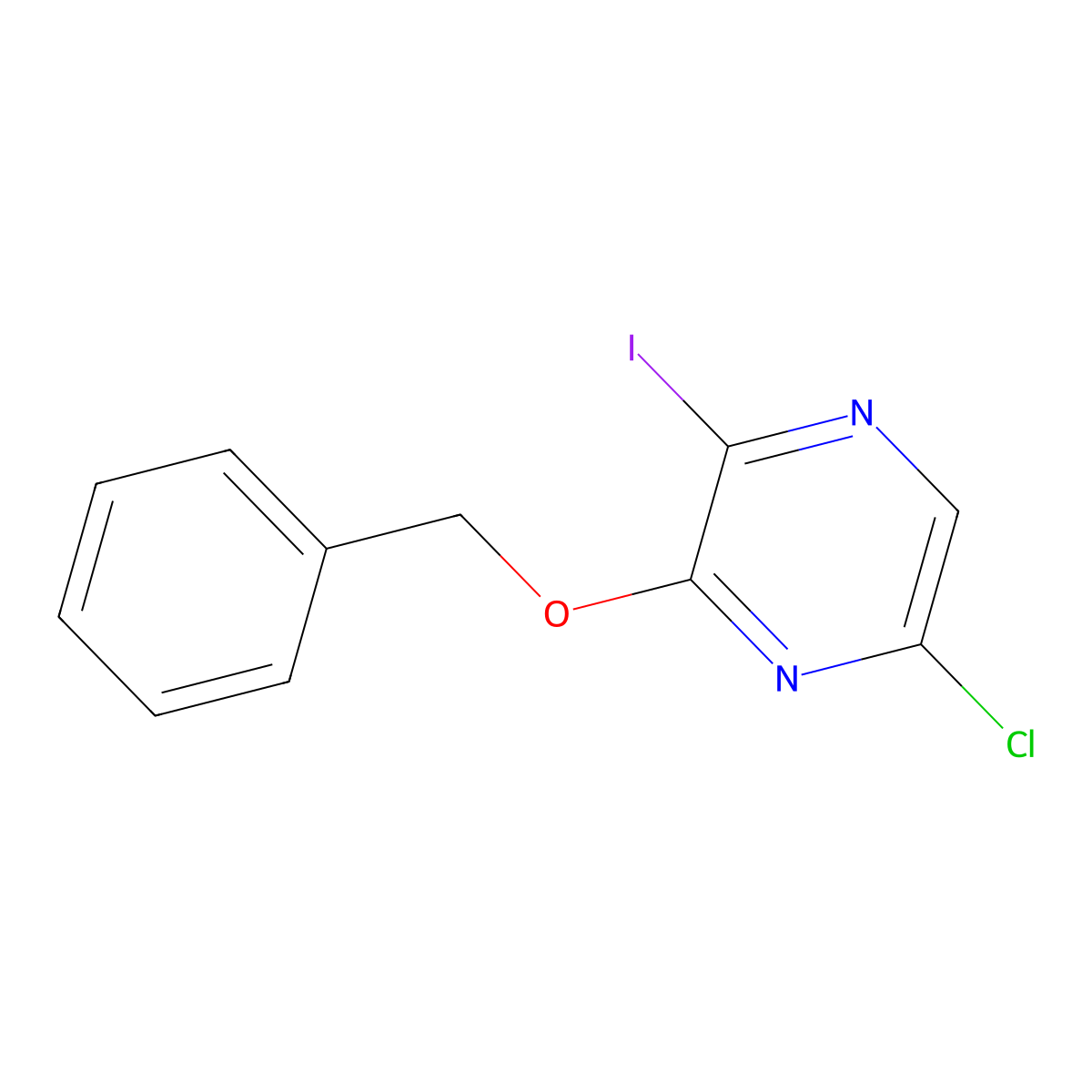 3-(Benzyloxy)-5-chloro-2-iodopyrazine molecular structure, CAS 1410164-82-7