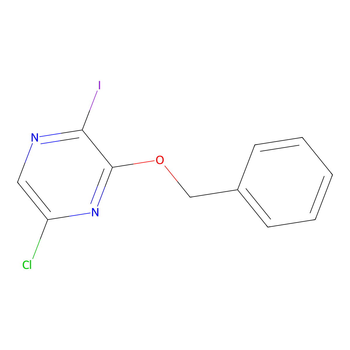3-(Benzyloxy)-5-chloro-2-iodopyrazine molecular structure, CAS 1410164-82-7