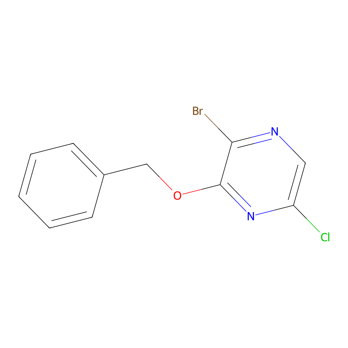 3-(Benzyloxy)-2-bromo-5-chloropyrazine molecular structure, CAS 1410164-87-2