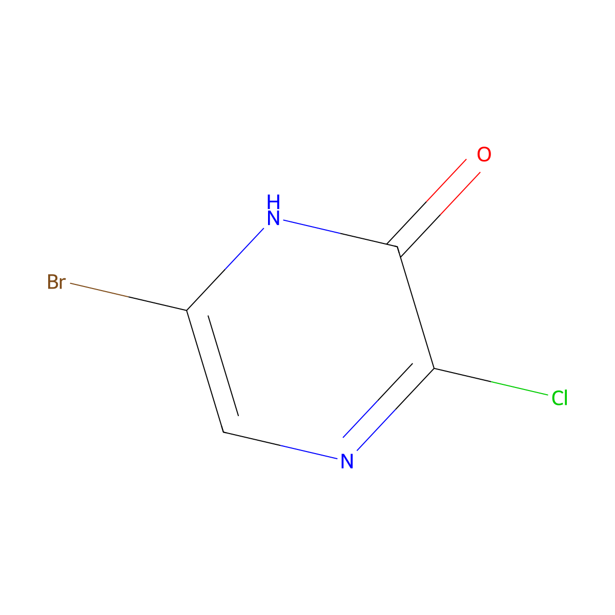 6-Bromo-3-chloro-1,2-dihydropyrazin-2-one molecular structure, CAS 1410166-55-0