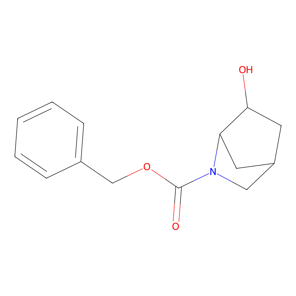 (1R,4S,6R)-2-Cbz-6-hydroxy-2-azabicyclo[2.2.1]heptane molecular structure, CAS 141017-63-2