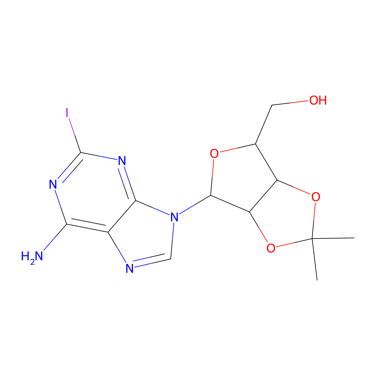 2-Iodo Adenosine 2',3'-Acetonide molecular structure, CAS 141018-25-9