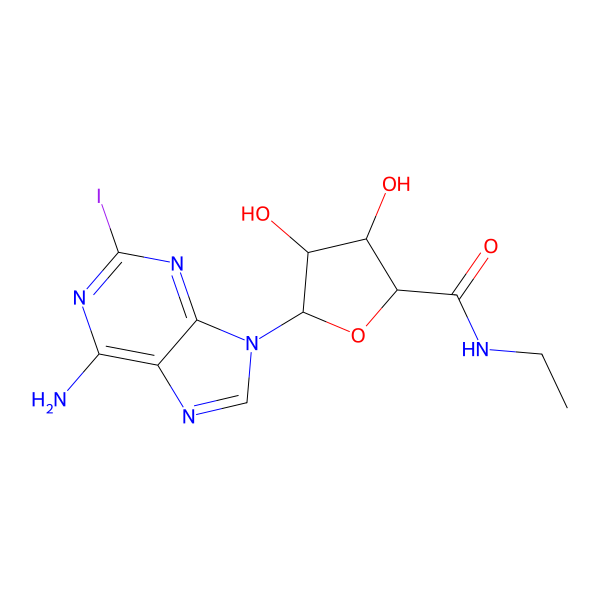 2-Iodo-NECA molecular structure, CAS 141018-29-3