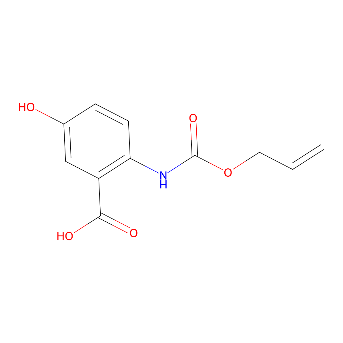 5-Hydroxy-2-{[(prop-2-en-1-yloxy)carbonyl]amino}benzoic acid molecular structure, CAS 1410183-01-5