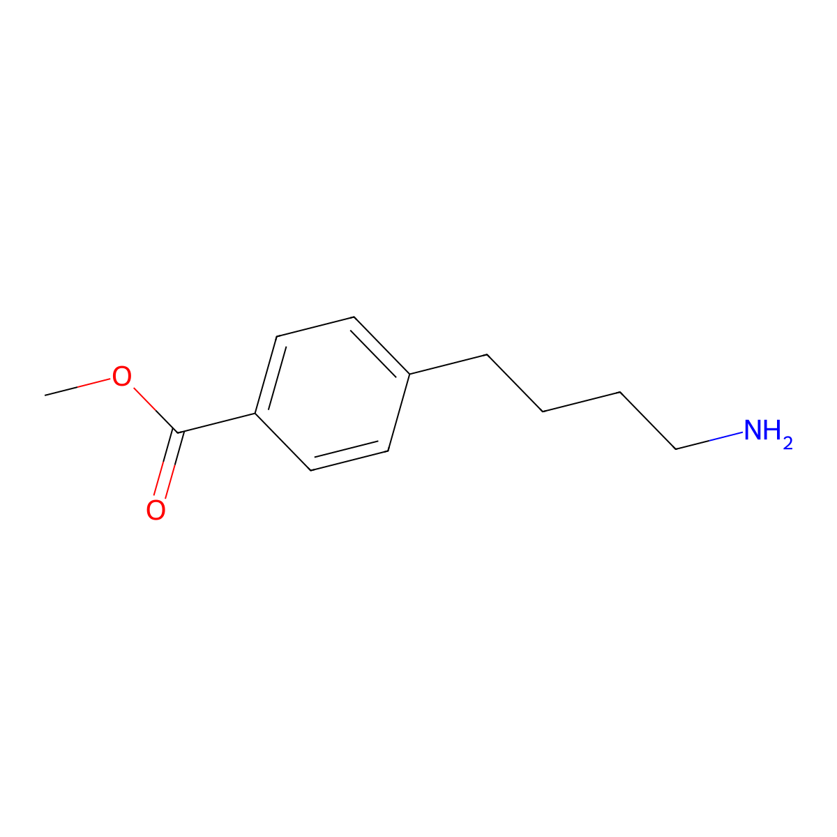 Methyl 4-(4-aminobutyl)benzoate molecular structure, CAS 141019-02-5
