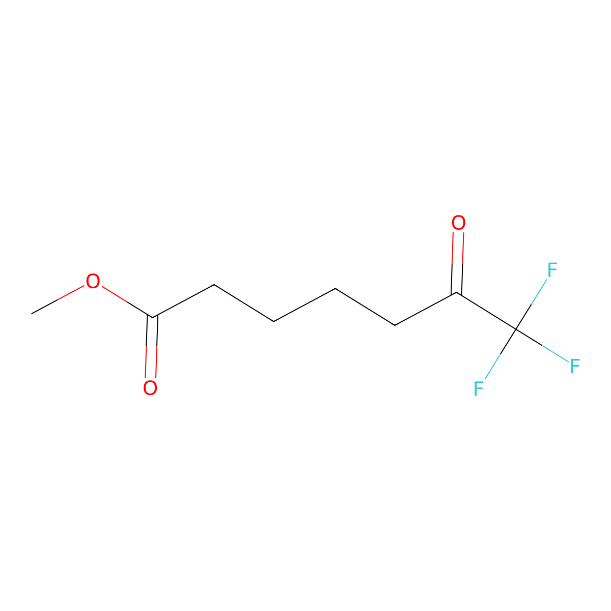 Methyl 7,7,7-trifluoro-6-oxoheptanoate molecular structure, CAS 141023-00-9