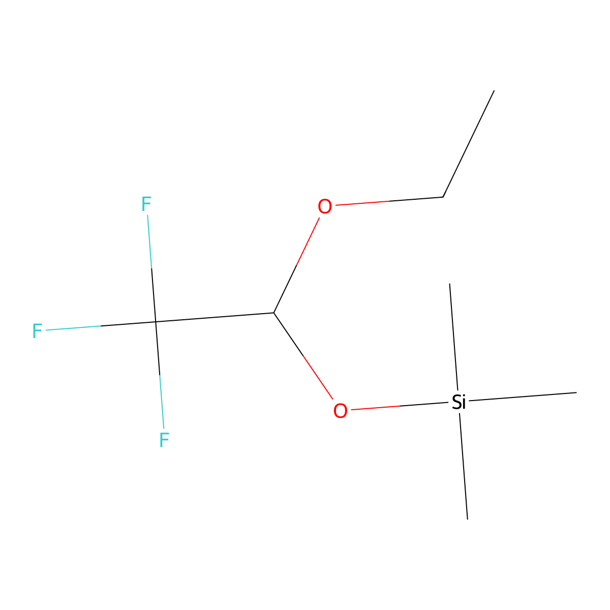 (1-Ethoxy-2,2,2-trifluoroethoxy)(trimethyl)silane molecular structure, CAS 141023-08-7