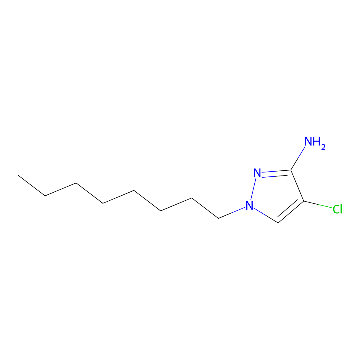 4-Chloro-1-octyl-1h-pyrazol-3-amine molecular structure, CAS 1410238-53-7