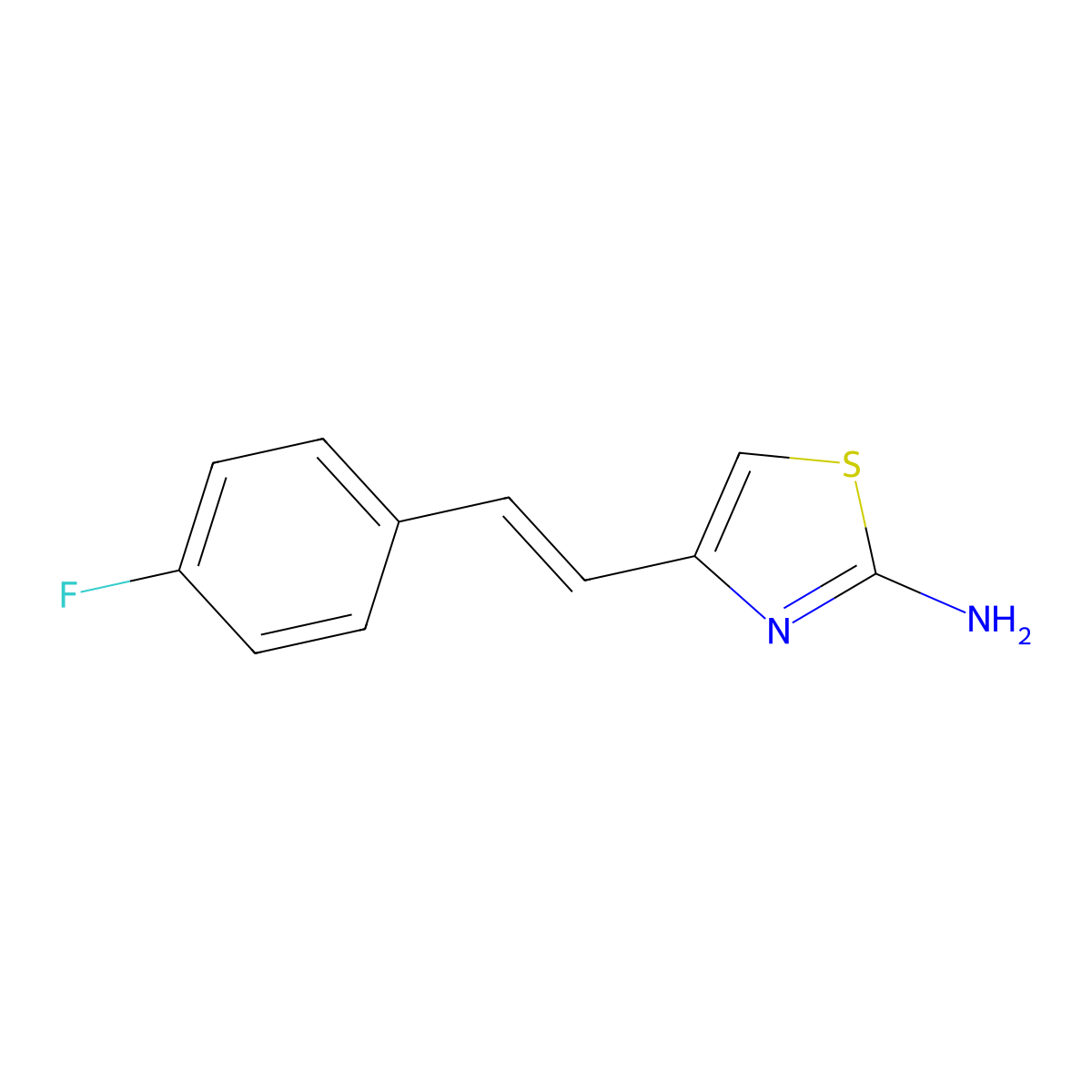 4-[2-(4-Fluorophenyl)ethenyl]-1,3-thiazol-2-amine molecular structure, CAS 1410247-61-8