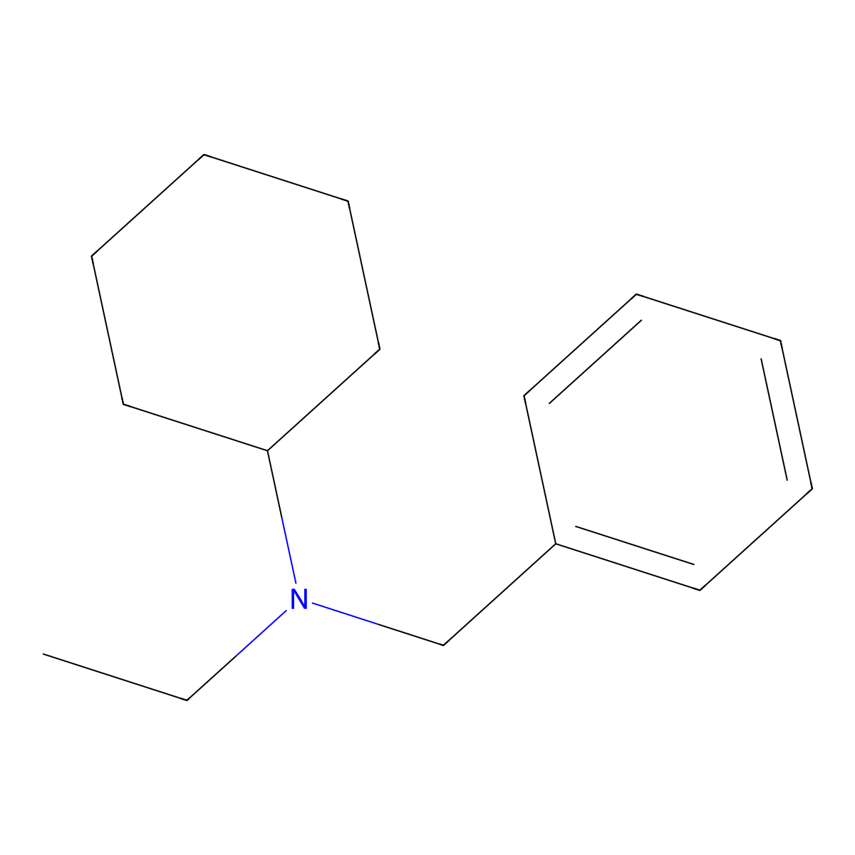 Benzenemethanamine, N-cyclohexyl-N-ethyl- molecular structure, CAS 141028-62-8