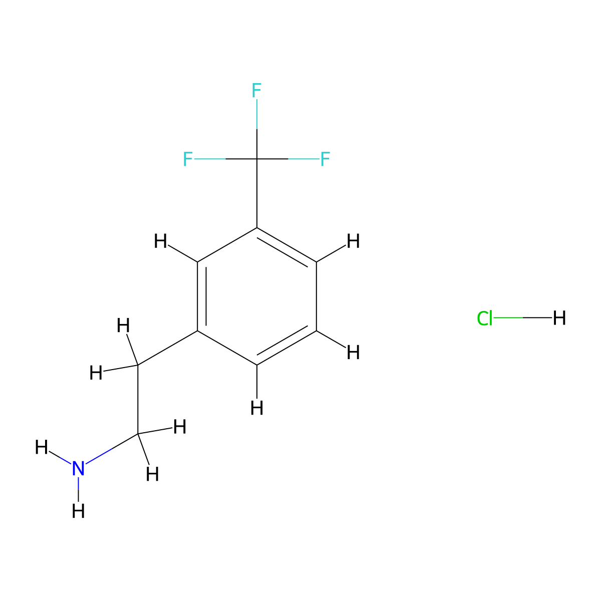 3-(Trifluoromethyl)phenethylamine hydrochloride molecular structure, CAS 141029-17-6