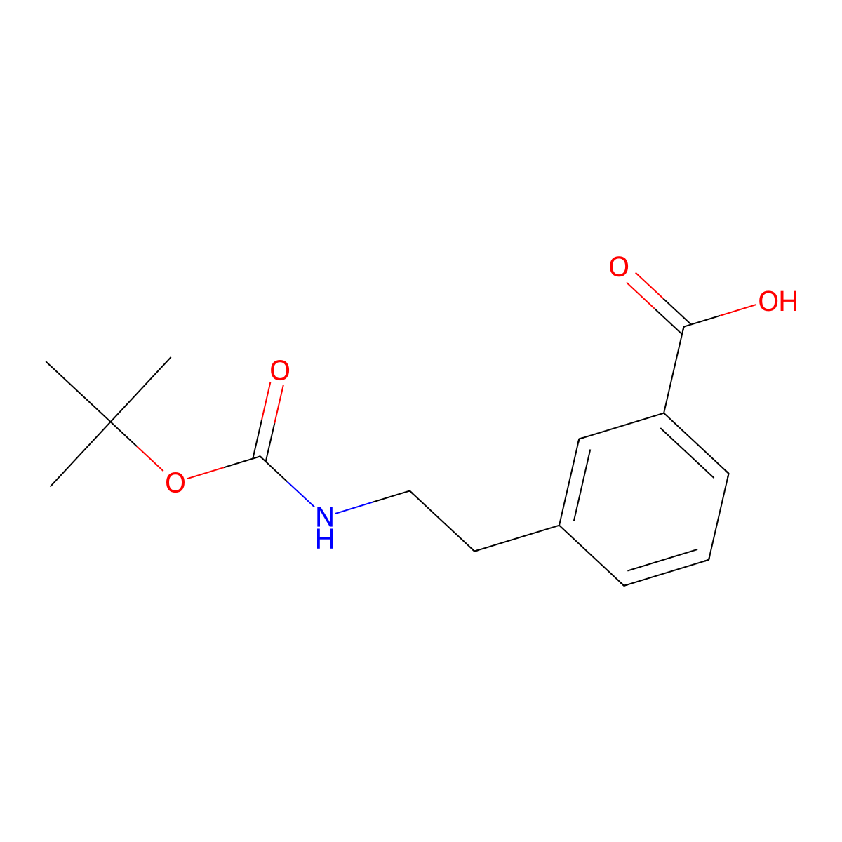 N-Boc-3-(2-aminoethyl)benzoic acid molecular structure, CAS 141029-23-4