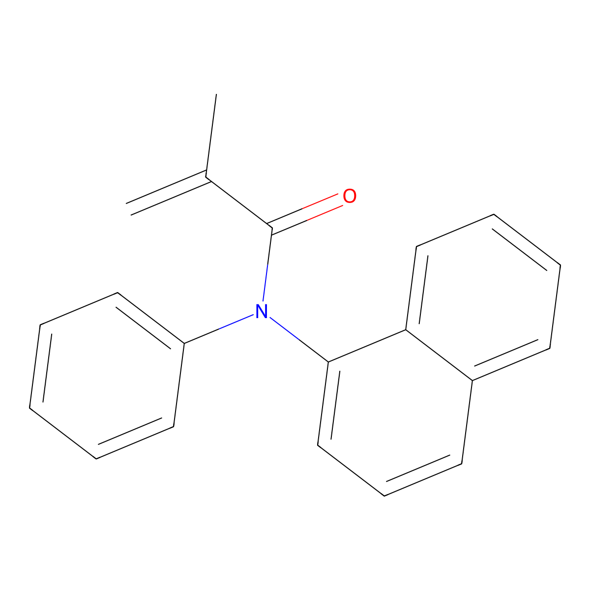 N-(1-Naphthyl)-N-phenylmethacrylamide molecular structure, CAS 141029-31-4