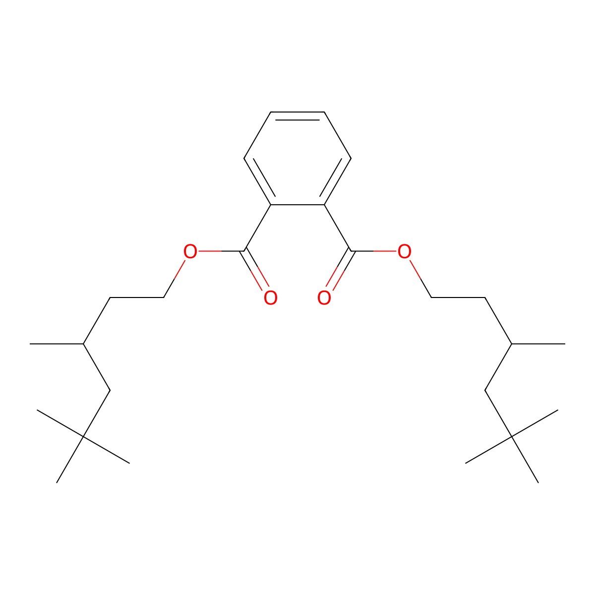 Bis(3,5,5-trimethylhexyl) phthalate molecular structure, CAS 14103-61-8