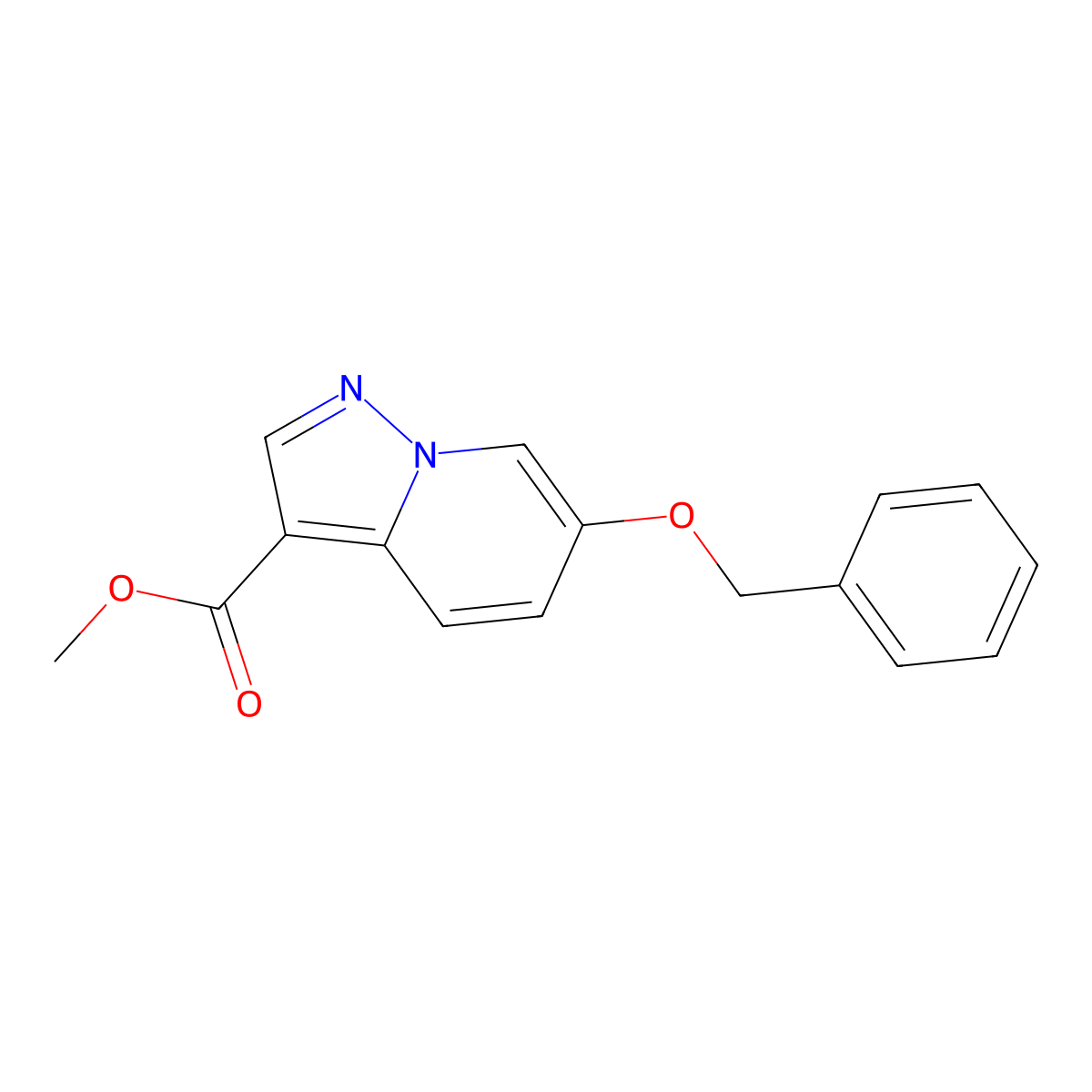 Methyl 6-(benzyloxy)pyrazolo[1,5-a]pyridine-3-carboxylate molecular structure, CAS 141032-74-8