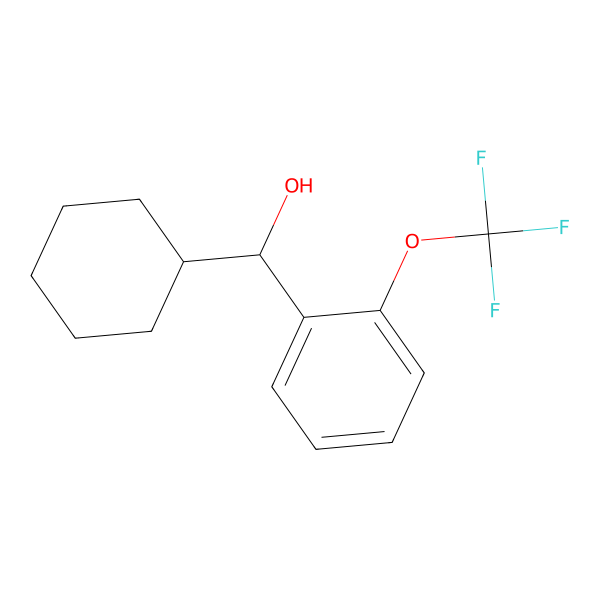 alpha-Cyclohexyl-2-(trifluoromethoxy)benZenemethanol molecular structure, CAS 1410386-05-8