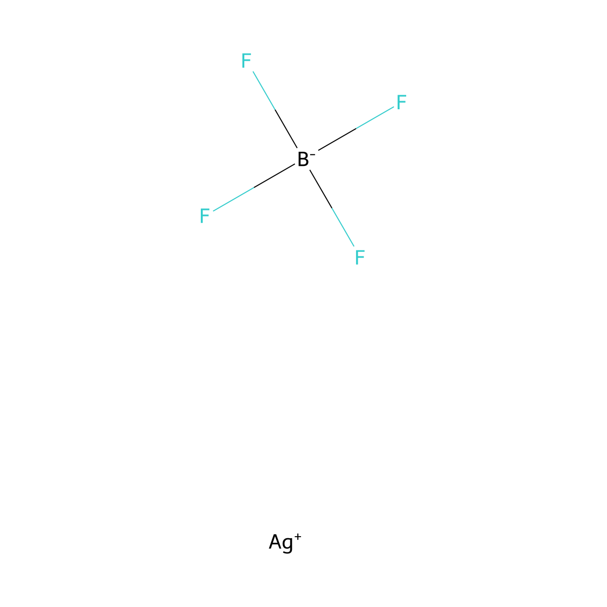Silver tetrafluoroborate molecular structure, CAS 14104-20-2