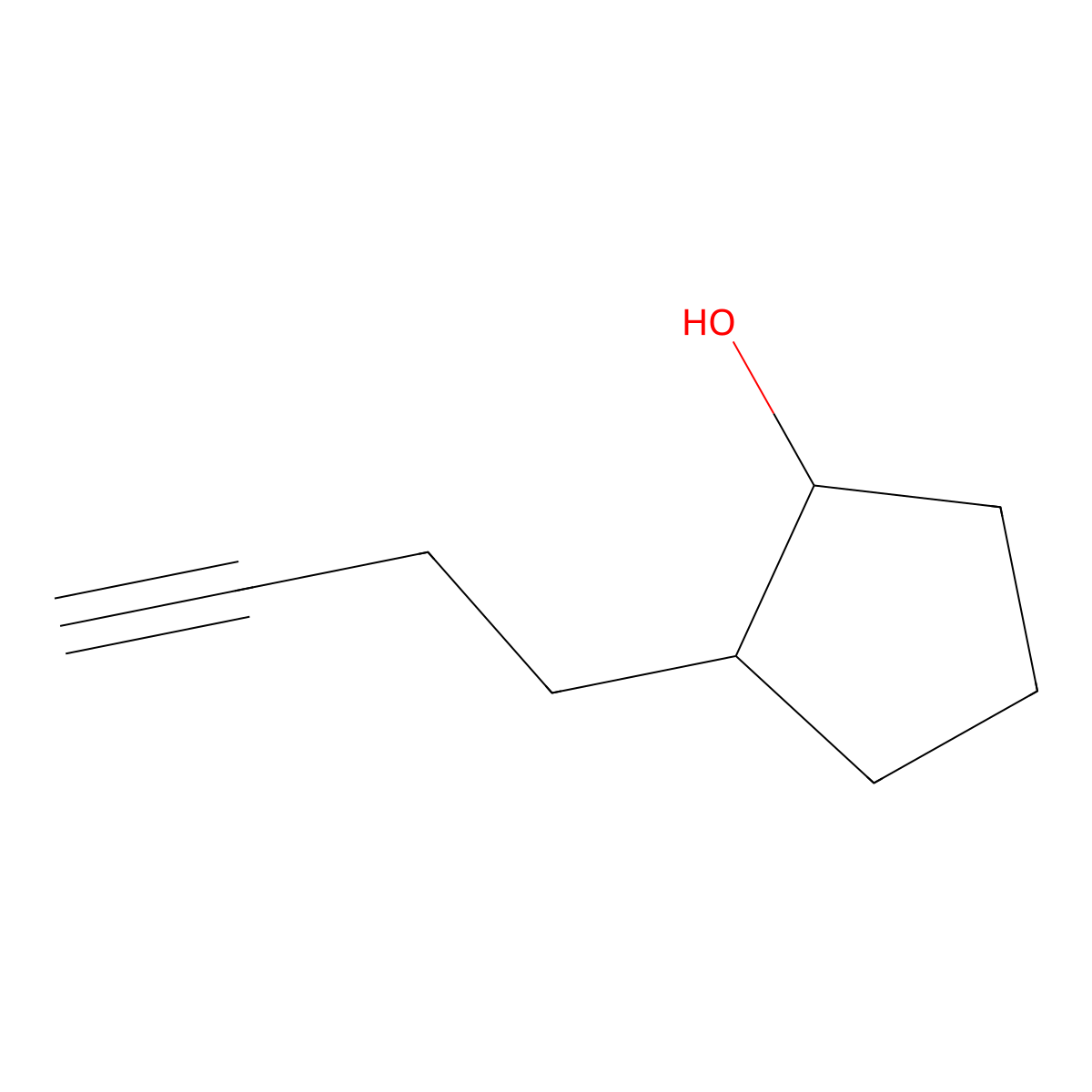2-(But-3-yn-1-yl)cyclopentan-1-ol molecular structure, CAS 1410413-87-4