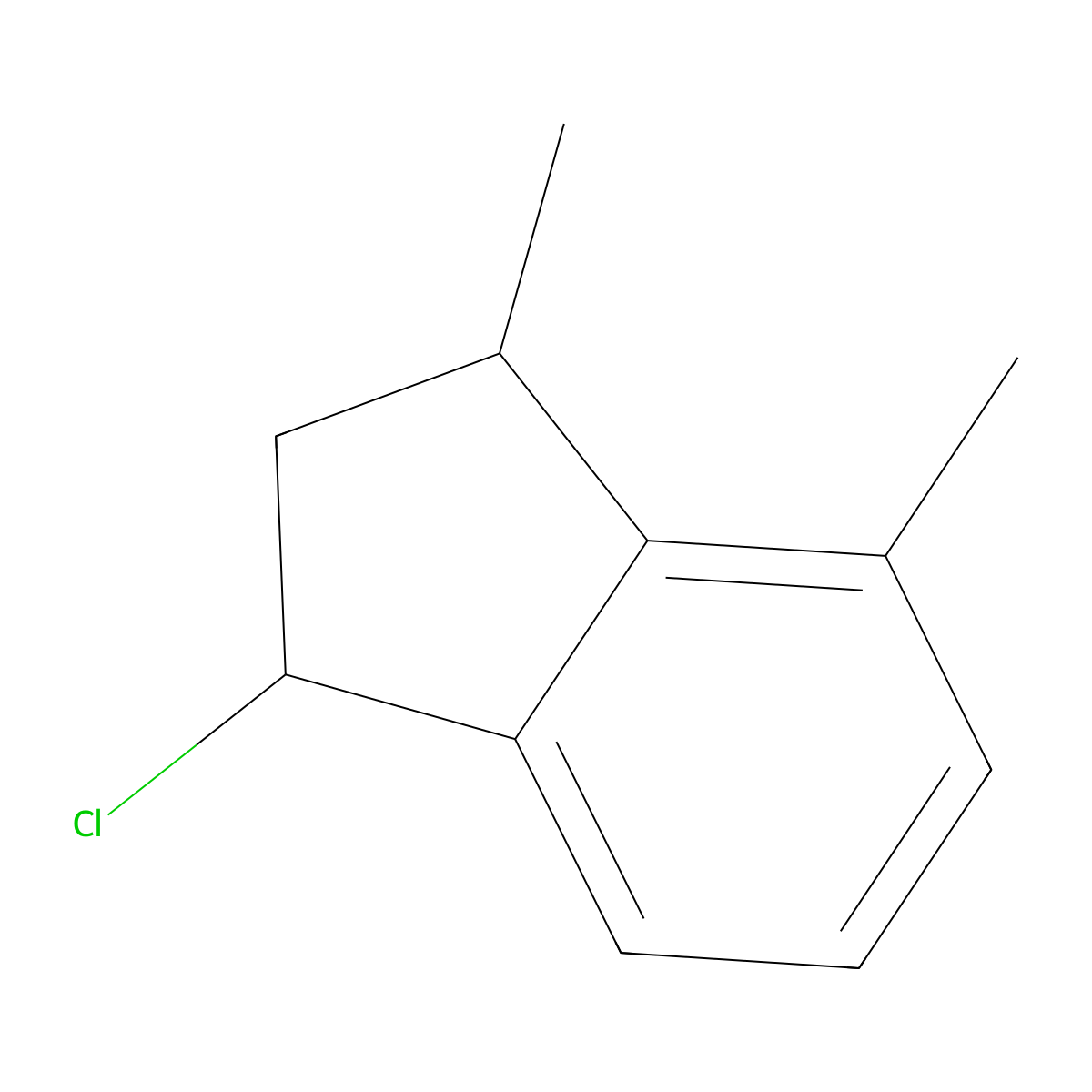 1-chloro-3,4-dimethyl-2,3-dihydro-1H-indene molecular structure, CAS 1410427-26-7