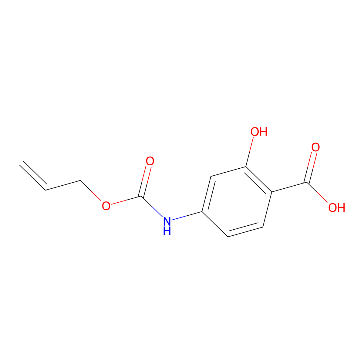 2-Hydroxy-4-{[(prop-2-en-1-yloxy)carbonyl]amino}benzoic acid molecular structure, CAS 1410431-02-5