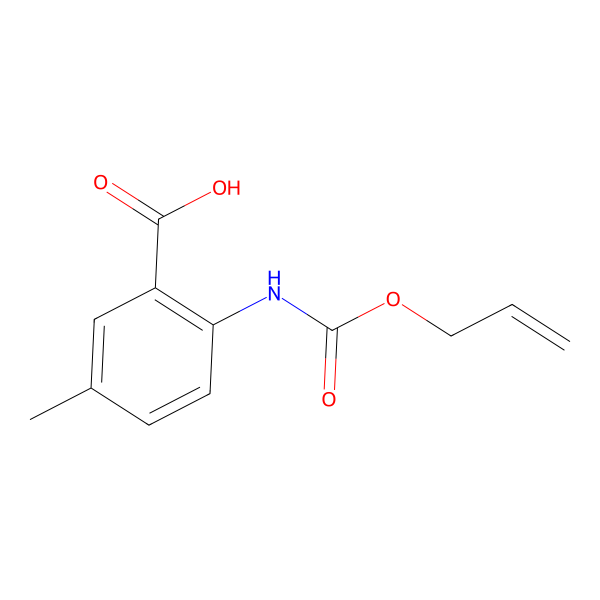 5-Methyl-2-{[(prop-2-en-1-yloxy)carbonyl]amino}benzoic acid molecular structure, CAS 1410431-07-0