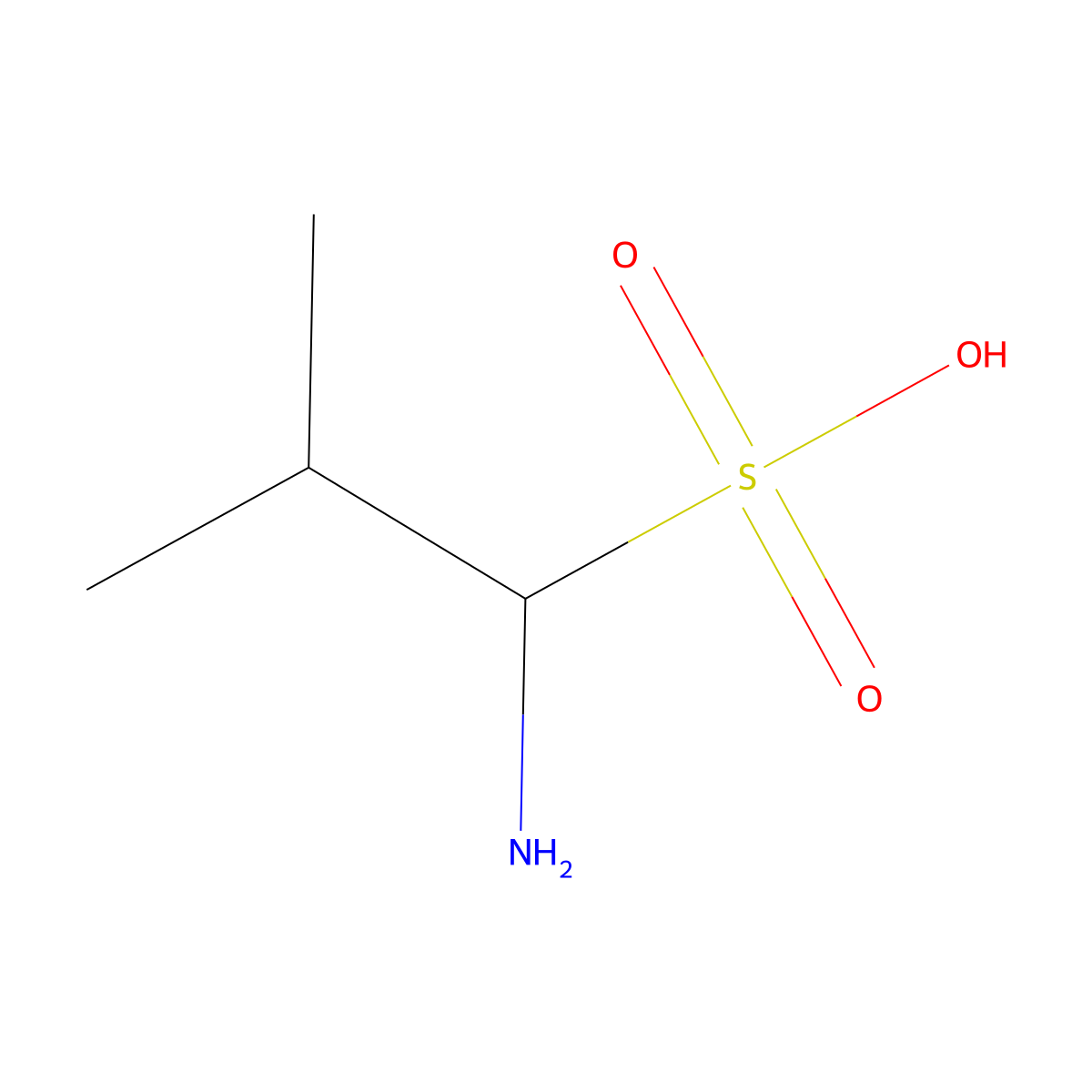 1-Amino-2-methylpropane-1-sulfonic acid molecular structure, CAS 141044-68-0