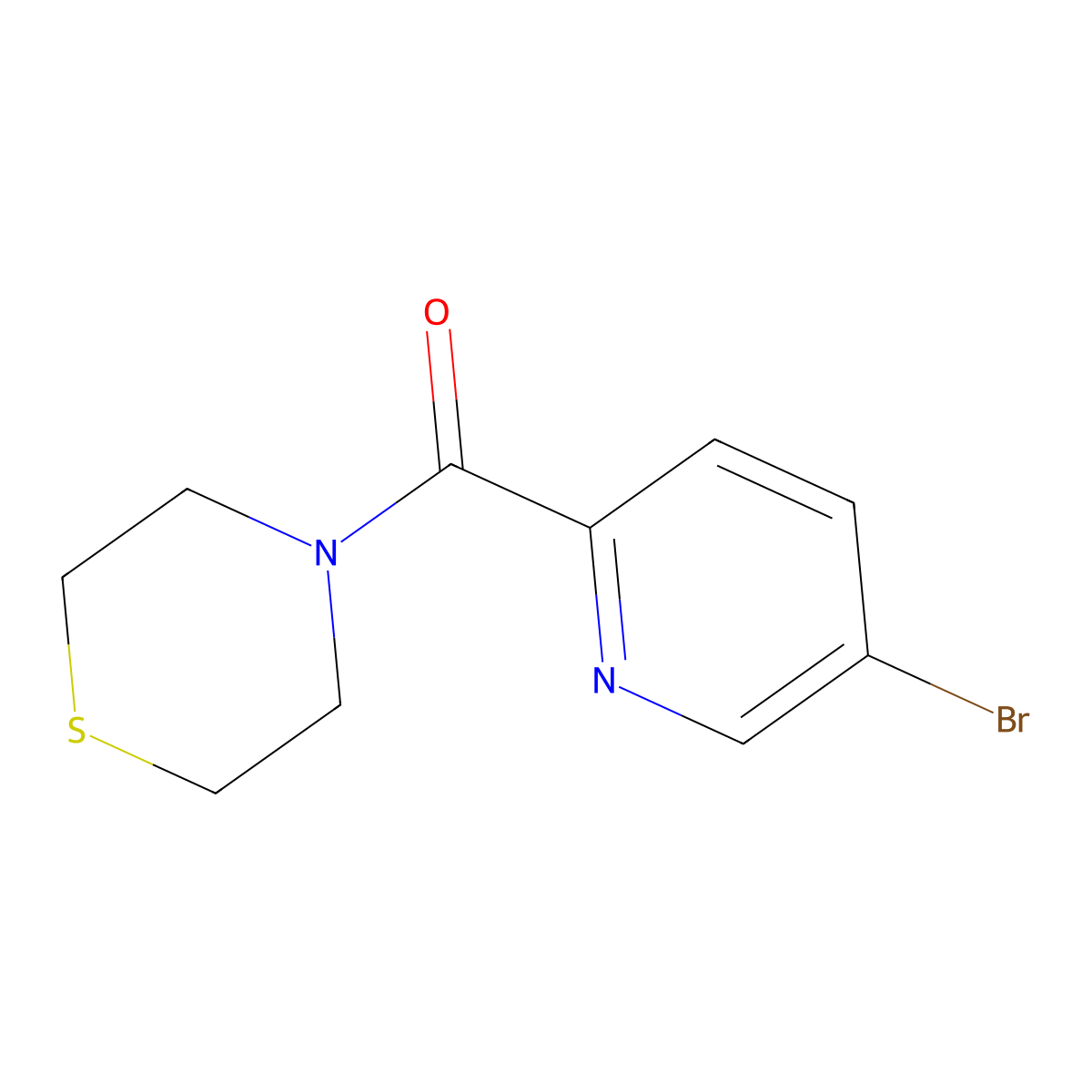(5-Bromopyridin-2-yl)(thiomorpholino)methanone molecular structure, CAS 1410447-25-4