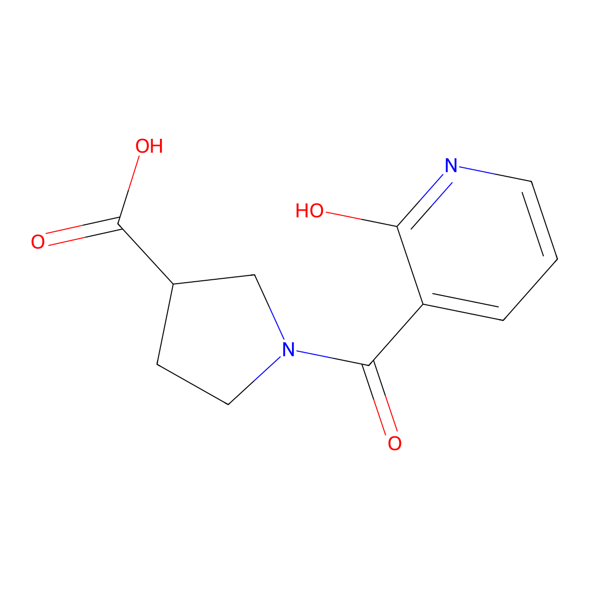 1-(2-Hydroxynicotinoyl)pyrrolidine-3-carboxylic acid molecular structure, CAS 1410447-41-4